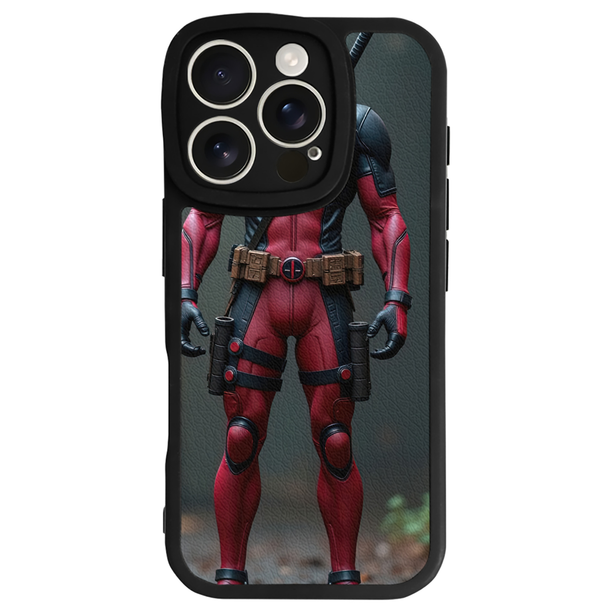 （画像用） Deadpool デッドプール 【iPhone 16シリーズ対応】シリコンスマホケース（レザー調） 材質：シリコン